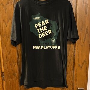 Black NBA Milwaukee Bucks Playoffs T-Shirt